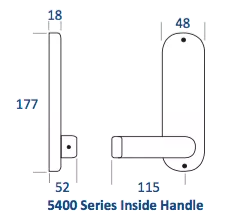 Borg 5402 Digital Lock & Flat Bar Handle With Narrow Latch & Optional Finishes 3 Borg 5402 Digital Lock & Flat Bar Handle With Narrow Latch & Optional Finishes