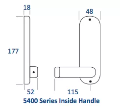 Borg 5409 Digital Lock & Flat Bar Handle With Mortice Night Latch & Optional Finishes 5 Borg 5409 Digital Lock & Flat Bar Handle With Mortice Night Latch & Optional Finishes - Image 3