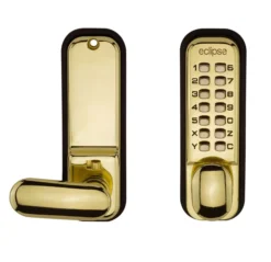 ED20 Polished Brass Easy Code Change Push Button Digital Lock |70251