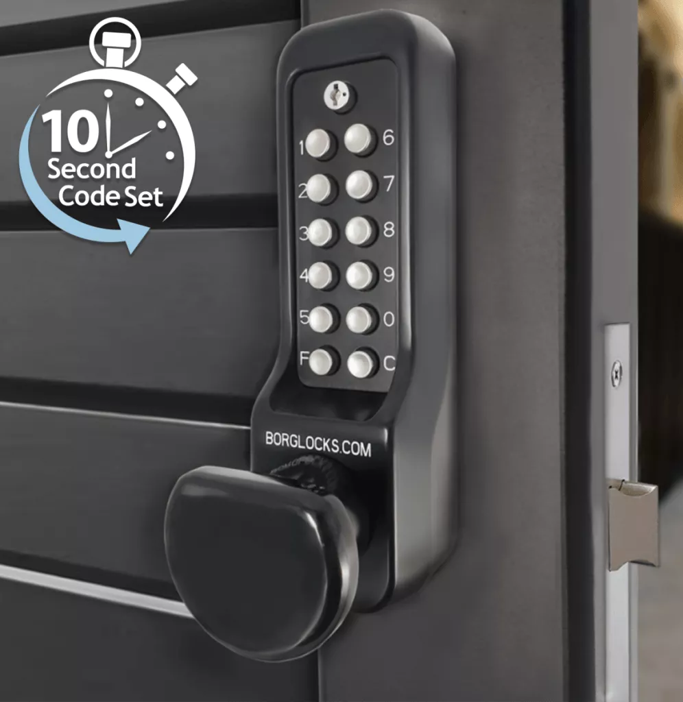 Borg 7103 Easicode Pro Marine Grade Black Digital Lock With Knob, Sashlock & Lever Option 8 Borg 7103 Easicode Pro Marine Grade Black Digital Lock With Knob, Sashlock & Lever Option - Image 6