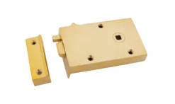 From The Anvil Polished Brass Right Hand Bathroom Latch | 83571