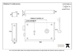From The Anvil Iron Large Right Hand Rim Lock | 83592 8 From The Anvil Iron Large Right Hand Rim Lock | 83592 -Ironmongery Experts Shop 83592 drawing.jpg.mst