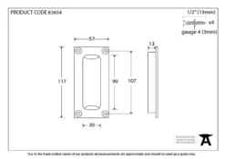 From The Anvil Pewter Blacksmith Flush Pull Handle | 83654 -Ironmongery Experts Shop 83654 drawing.jpg.mst