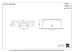 From The Anvil Polished Chrome 119mm X 26mm Period 75kg Standard Pulley | 83894 -Ironmongery Experts Shop 83894 drawing.jpg.mst