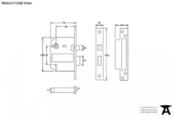 From The Anvil 76mm Black British Standard 5 Lever Sashlock | 91064