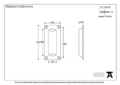 From The Anvil Polished Chrome Period Flush Pull Handle | 91519 -Ironmongery Experts Shop 91519 drawing.jpg.mst