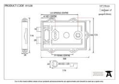 From The Anvil Aged Brass Davenport Rim Lock | 91528 -Ironmongery Experts Shop 91528 drawing.jpg.mst