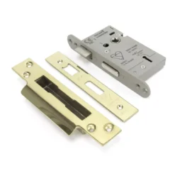 From The Anvil 76mm PVD Brass British Standard Heavy Duty Sashlock | 91827