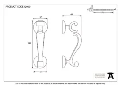 From The Anvil Polished Nickel Doctor's Door Knocker | 92000 -Ironmongery Experts Shop 92000 drawing.jpg.mst