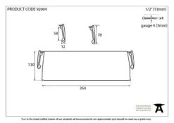 From The Anvil 354mm Satin Chrome Period Letterplate Cover | 92004 -Ironmongery Experts Shop 92004 drawing.jpg.mst
