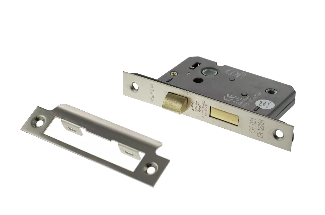 Matt Gun Metal 63mm (2.5") CE Mortice Bathroom Lock | ALKBATH25MBN 3 Matt Gun Metal 63mm (2.5") CE Mortice Bathroom Lock | ALKBATH25MBN