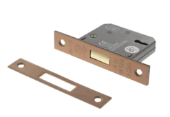 Urban Satin Copper 2.5" 3 Lever Key Mortice Deadlock | ALKDEAD3LK25USC