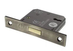 Antique Brass 3" 3 Lever Key Mortice Deadlock | ALKDEAD3LK3AB -Ironmongery Experts Shop alkdead3lk3ab.png.mst