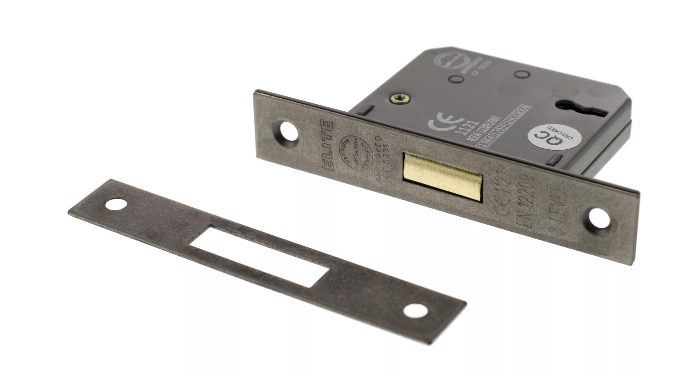 Distressed Silver 3" 3 Lever Key Mortice Deadlock | ALKDEAD3LK3DS 4 Distressed Silver 3" 3 Lever Key Mortice Deadlock | ALKDEAD3LK3DS - Image 2