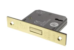 Satin Brass 3" 3 Lever Key Mortice Deadlock | ALKDEAD3LK3SB