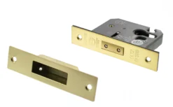 Polished Brass 2.5" Euro Cylinder Mortice Deadlock | ALKDEADE25PB