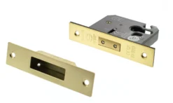 Polished Brass 3" Euro Cylinder Mortice Deadlock | ALKDEADE3PB