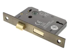 Matt Antique Brass 63mm (2.5") 3 Lever Standard Key Sashlock | ALKSASH3LK25MAB