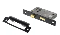 Matt Black 3" 3 Lever Standard Key Mortice Sashlock | ALKSASH3LK3MB