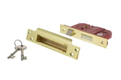 Polished Brass 76mm (3") British Standard 5 Lever Key Sashlock | ALKSASH5LK3PB