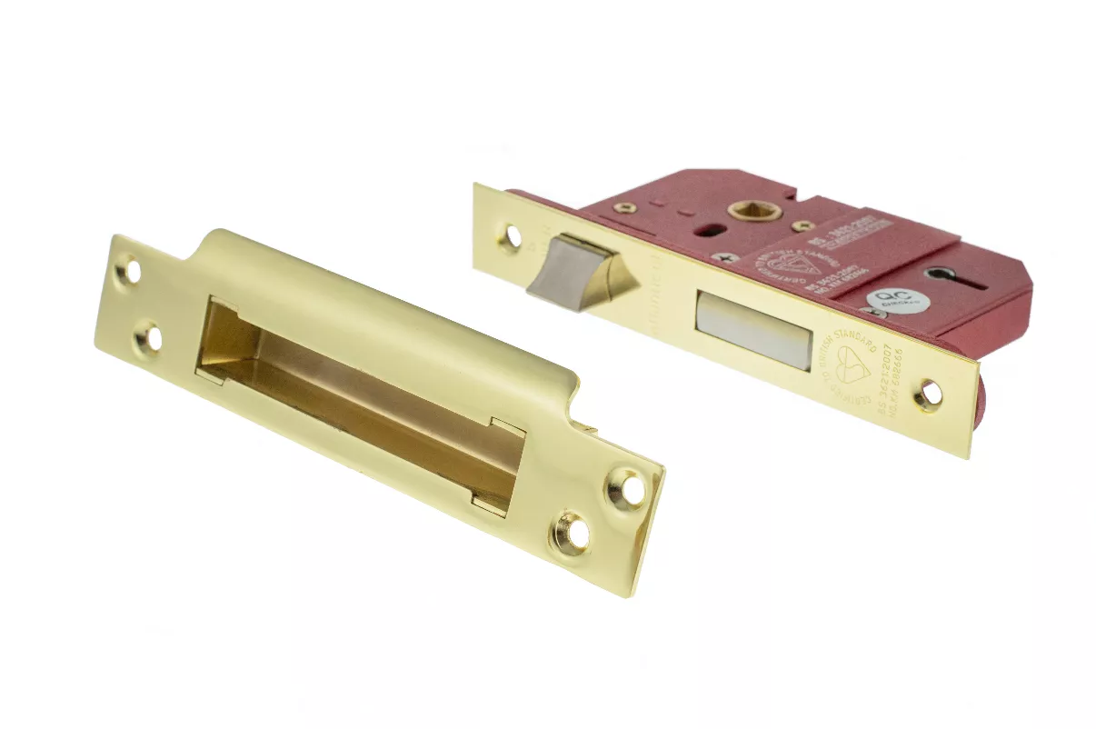 Polished Brass 63mm (2.5") British Standard 5 Lever Key Sashlock | ALKSASH5LK25PB 4 Polished Brass 63mm (2.5") British Standard 5 Lever Key Sashlock | ALKSASH5LK25PB - Image 2