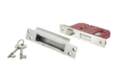 Matt Black 63mm (2.5") British Standard 5 Lever Key Sashlock | ALKSASH5LK25MB