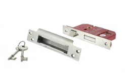 Polished Chrome 76mm (3") British Standard 5 Lever Key Sashlock | ALKSASH5LK3PC