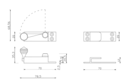 Polished Chrome Architectural Quadrant Sash Window Fastener AQ39CP -Ironmongery Experts Shop aq39 tech.png.mst