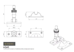Polished Chrome Brighton Sash Window Fastener | AQ43CP -Ironmongery Experts Shop aq43 tech.png.mst