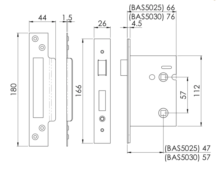 CARLISLE 64mm Matt Black Easi T Bathroom Lock | BAS5025MB 4 CARLISLE 64mm Matt Black Easi T Bathroom Lock | BAS5025MB - Image 2