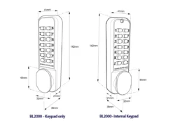 Borg 2021 Non Holdback Back To Back Digital Lock With Optional Finishes -Ironmongery Experts Shop bl2021 line drawing.png.mst
