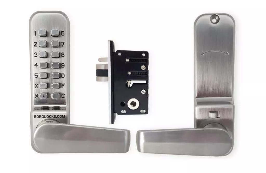 Borg 2402 Easicode Pro Satin Stainless Holdback Digital Lock With Narrow Latch 7 Borg 2402 Easicode Pro Satin Stainless Holdback Digital Lock With Narrow Latch - Image 5