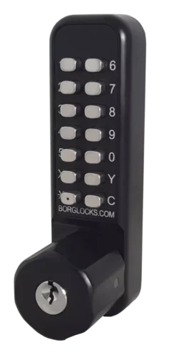 Borg 2702 Marine Grade Black Digital Lock With Key Override, Paddle Handle & Holdback Option -Ironmongery Experts Shop bl2701 ecp mg pro front profile 505x1024 1.png.mst