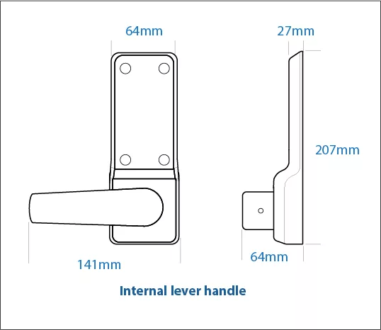 Borg 7101 Easicode Pro Marine Grade Black Digital Lock With Knob, Lever & Tubular Latch Options 4 Borg 7101 Easicode Pro Marine Grade Black Digital Lock With Knob, Lever & Tubular Latch Options - Image 2