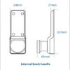Borg 7101 Easicode Pro Satin Stainless Digital Lock With Knob, Lever & Tubular Latch Options -Ironmongery Experts Shop bl7100 ecp inside knob handle line drawing.png.mst