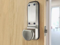 Borg 7101 Easicode Pro Satin Stainless Digital Lock With Knob, Lever & Tubular Latch Options -Ironmongery Experts Shop bl7100 ss ecp inside handle fitted 1024x768.png.mst