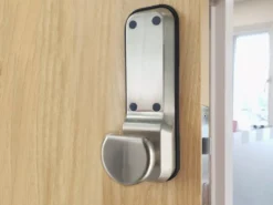 Borg 7103 Easicode Pro Satin Stainless Digital Lock With Knob, Sashlock & Lever Option -Ironmongery Experts Shop bl7103 ss ecp inside handle fitted 1024x768.jpeg.mst