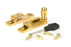 From The Anvil Polished Brass Mushroom Quadrant Fastener - Narrow | 45997 -Ironmongery Experts Shop di51gubg.jpeg.mst