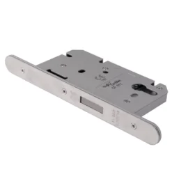 CARLISLE Satin Stainless Easi T Architectural Radius DIN Standard Deadlock | DLS0060EPSSS-R