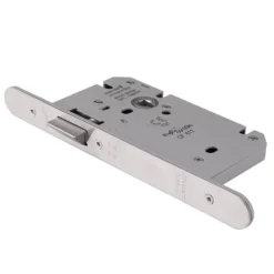 CARLISLE Satin Stainless Steel Easi T Architectural Radius DIN Standard Latch | DLS0060LSSS-R