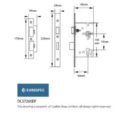 CARLISLE Bright Stainless Steel Easi T Din Standard Euro Profile Sashock | DLS7260EPBSS -Ironmongery Experts Shop dls7260ep 1.png.mst