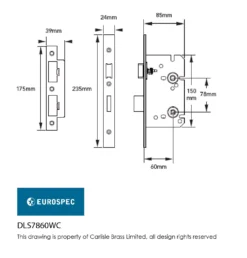 CARLISLE Matt Bronze Easi T Din Bathroom Lock | DLS7860WCMBRZ -Ironmongery Experts Shop dls7860wc.jpeg.mst