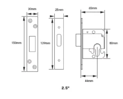 CARLISLE Set Satin Stainless Steel 64mm BS Euro Cylinder Deadlock With Cylinder -Ironmongery Experts Shop edb5025.jpg.mst