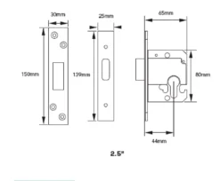 CARLISLE Set PVD Brass 64mm BS Euro Cylinder Deadlock With Cylinder & Turn -Ironmongery Experts Shop edb5025 2.jpg.mst