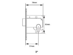 CARLISLE Set PVD Brass 76mm BS Euro Cylinder Deadlock With Cylinder & Turn -Ironmongery Experts Shop edb5030 3.jpg.mst