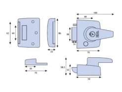 Satin Nickel 40mm BS8621 Auto Deadlock Escape Nightlatch | 1530-40 SN