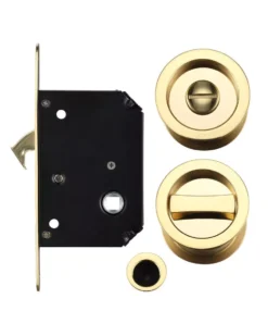 Polished Brass Sliding Door Lock Set | FB81PB