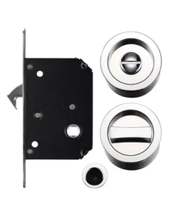 Polished Chrome Sliding Door Lock Set | FB81CP
