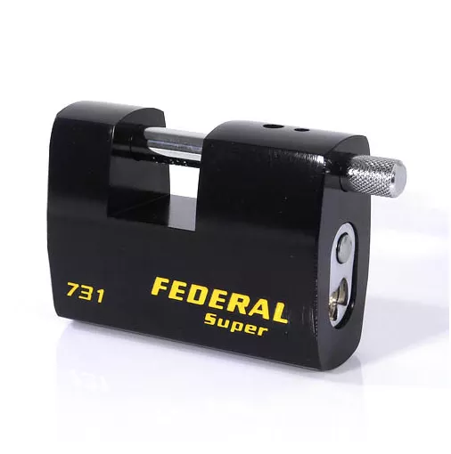 Federal FD731 80mm Rectangular Steel Padlock With Keying Options 3 Federal FD731 80mm Rectangular Steel Padlock With Keying Options