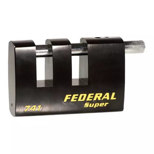 Federal FD741DS 100mm Double Slotted Rectangular Steel Padlock With Keying Options 3 Federal FD741DS 100mm Double Slotted Rectangular Steel Padlock With Keying Options